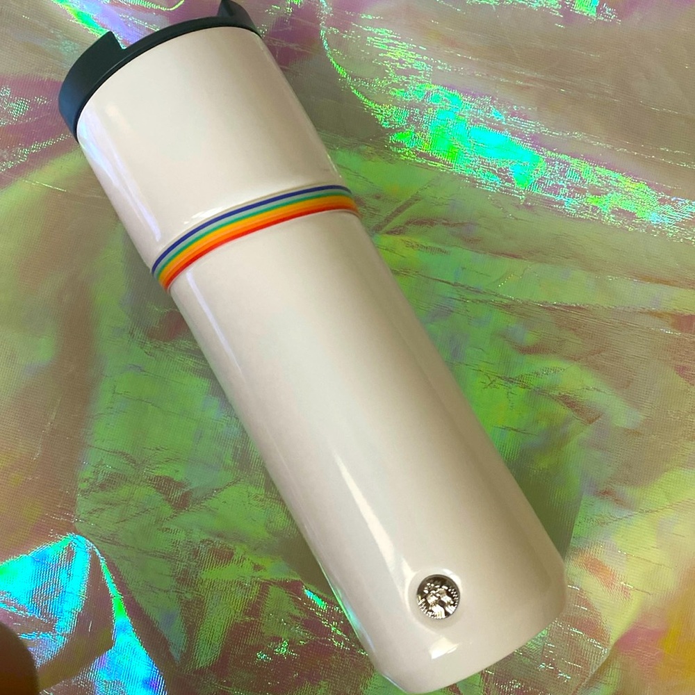 NWT Starbucks stainless rainbow stripes 16oz tumbler